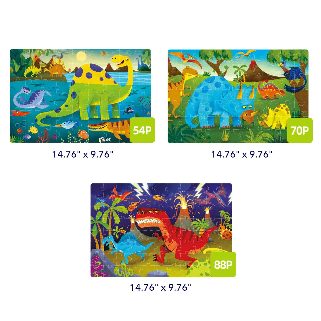 Level Up! Puzzles with Storage Bag - Level 4: Dinosaur's World 54P-88P
