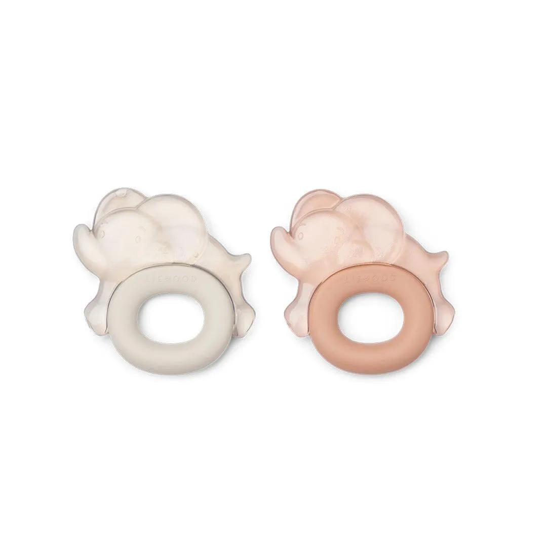 Liewood Rita Elephant Cooling Teether 2-Pack - Pale Tuscany / Sandy