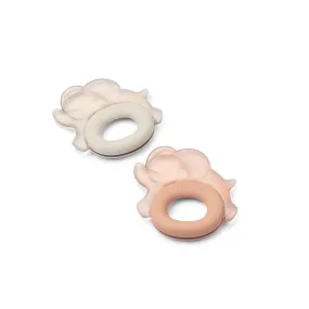 Liewood Rita Elephant Cooling Teether 2-Pack - Pale Tuscany / Sandy