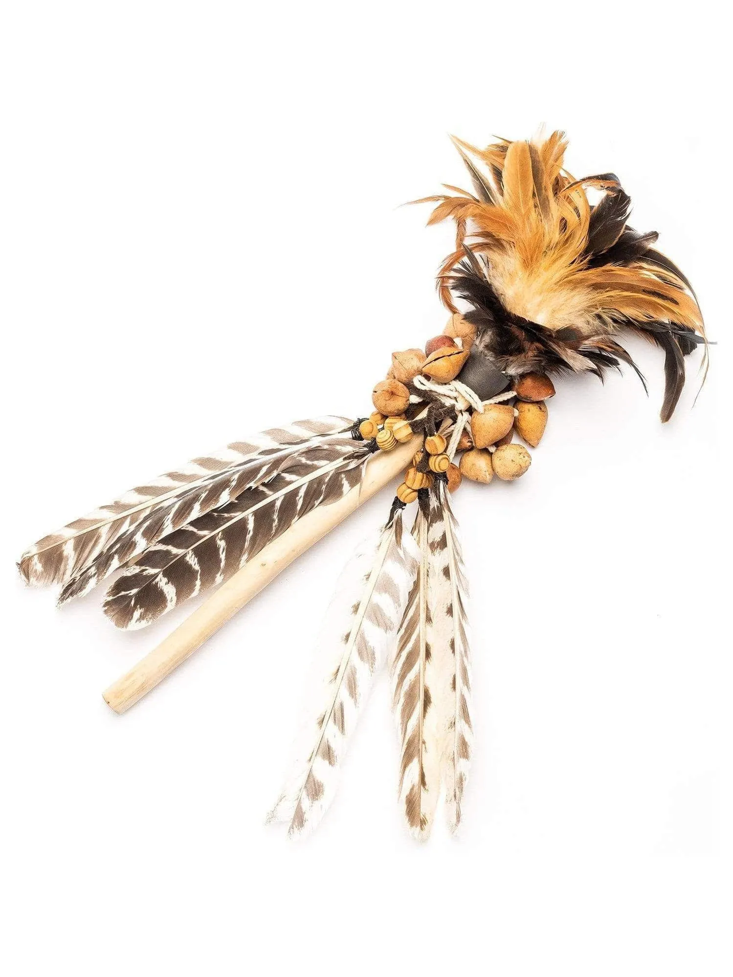 Mayan Feather Seed Rattle
