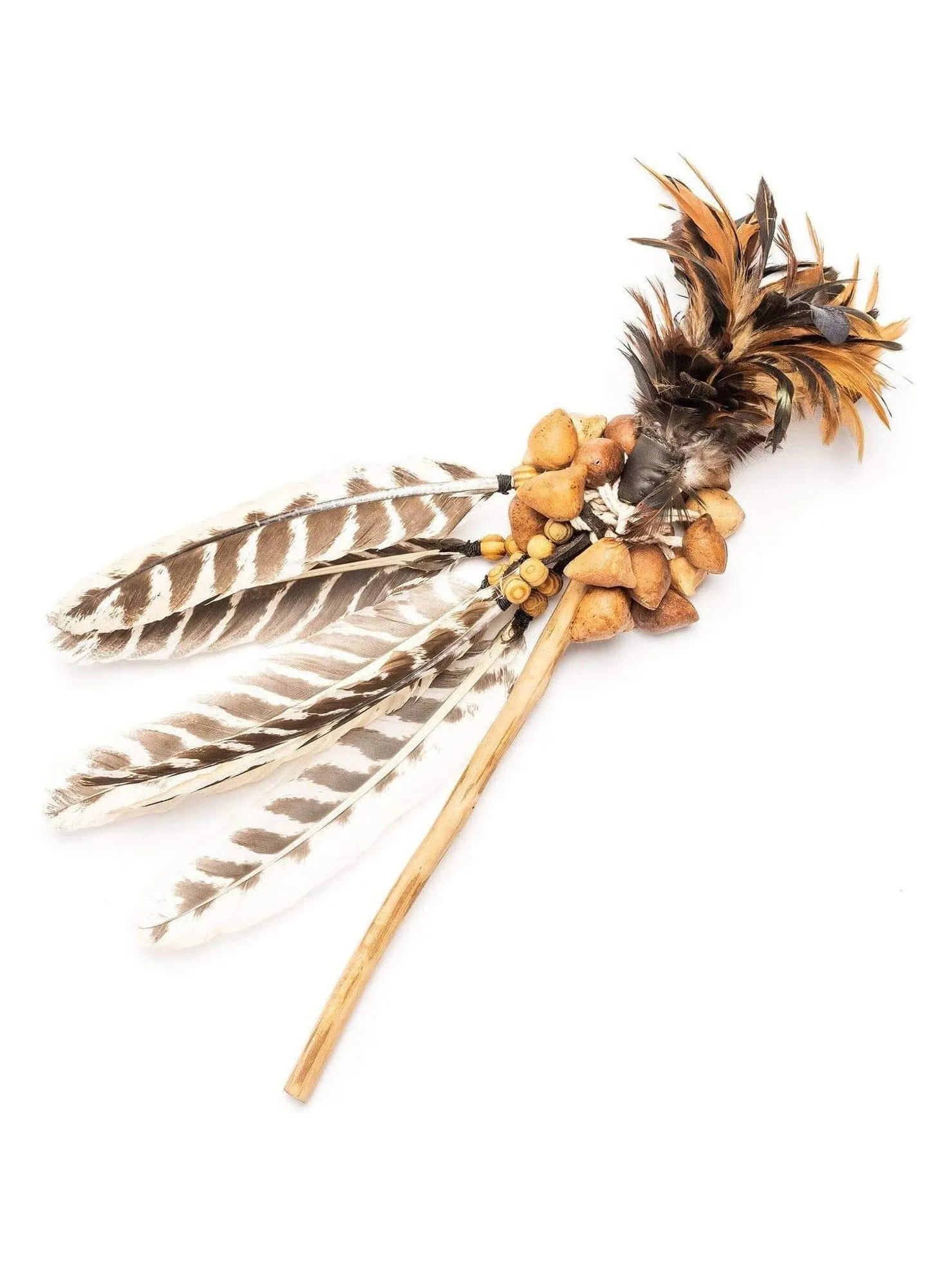 Mayan Feather Seed Rattle
