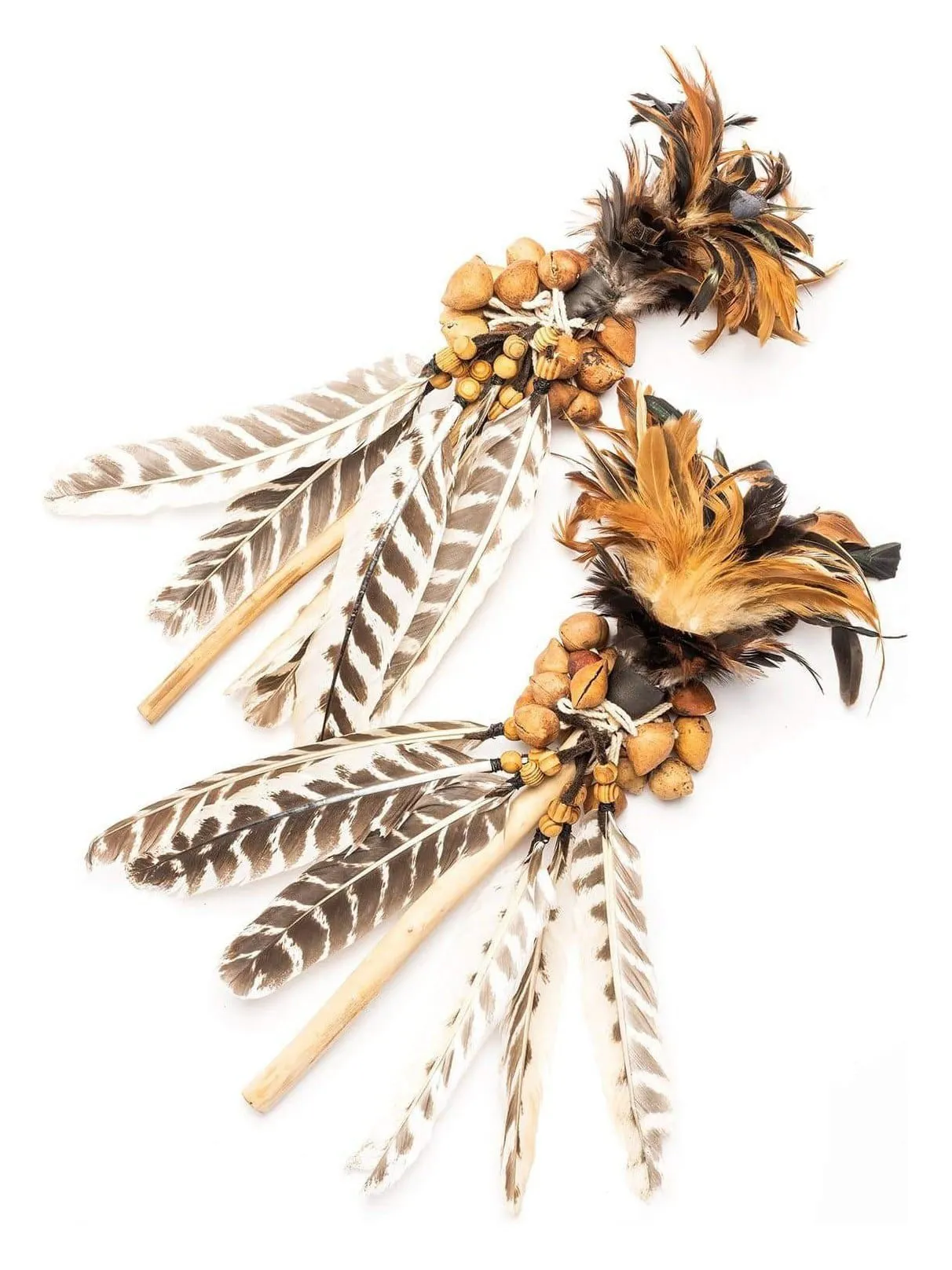 Mayan Feather Seed Rattle