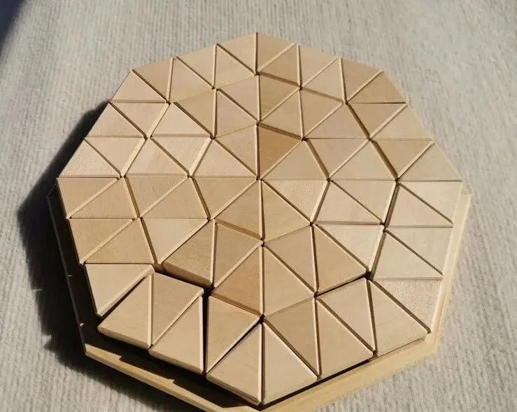 Montessori Wooden Triangle Building Blocks