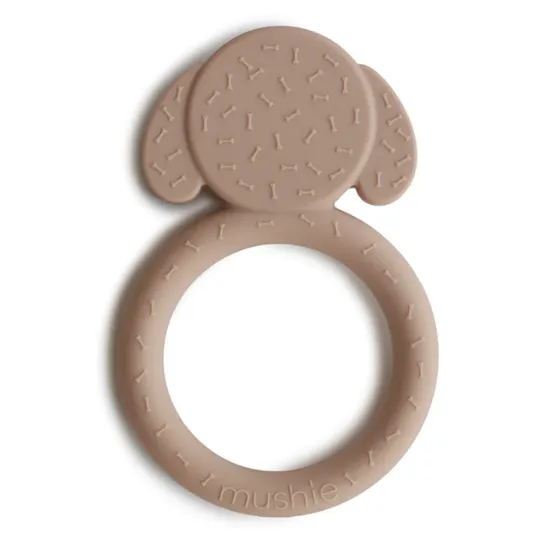 Mushie Dog Teether- Natural