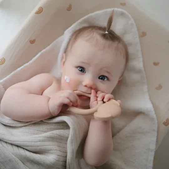 Mushie Dog Teether- Natural