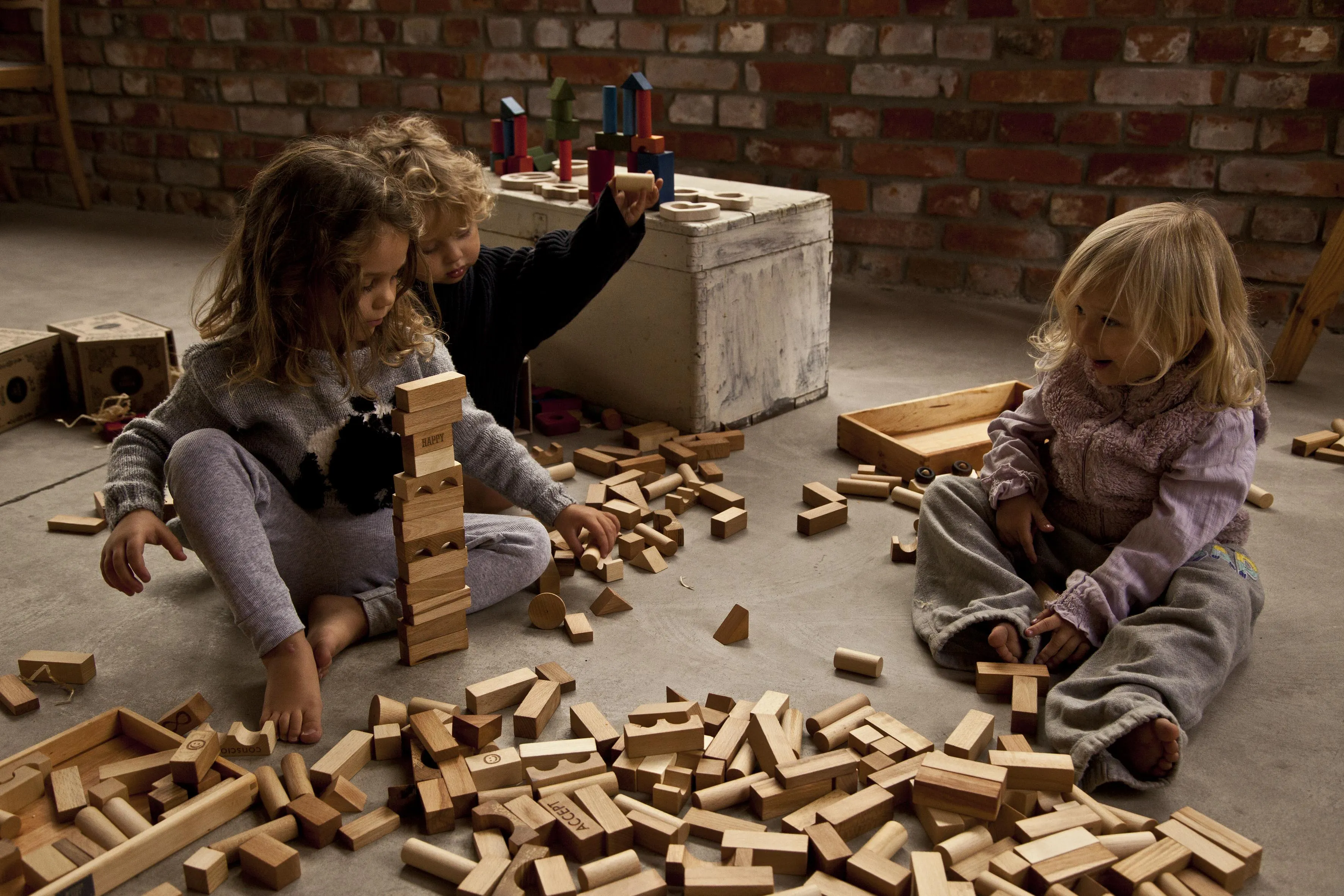 Natural Blocks in Tray - 54 pcs