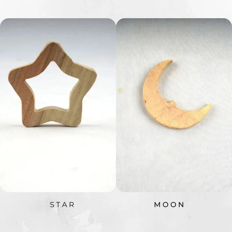 Neem Wood Teether - Star   Moon