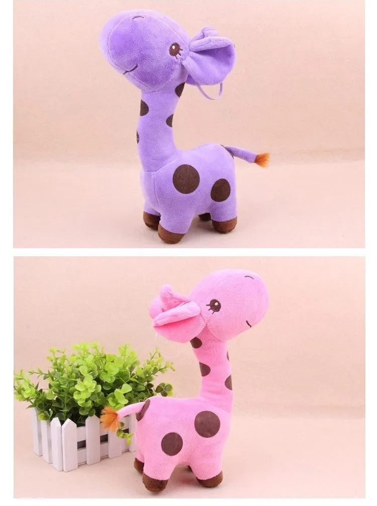 New infant baby boys girls toy Lovely Giraffe Deer Soft Plush Toy children Animal Dolls Baby Kid Birthday Party Gift