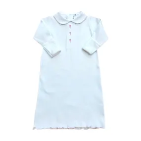 Nicholas Long Day Gown Emb Pink Rattles