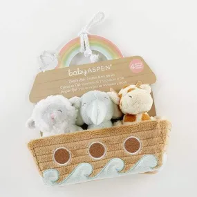 Noah's Ark 4-Piece Rattle Gift Set
