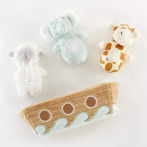 Noah's Ark 4-Piece Rattle Gift Set