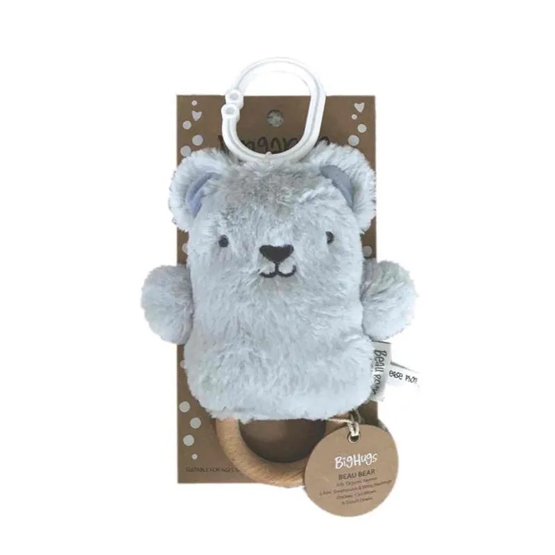 OB Designs - Dingaring Teething Rattle - Beau Bear Blue