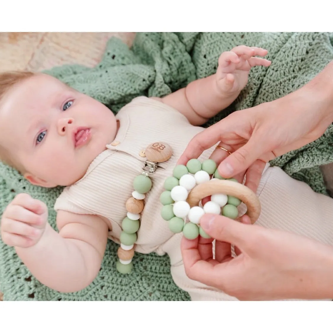 OB Designs - Eco Friendly Teether Sage