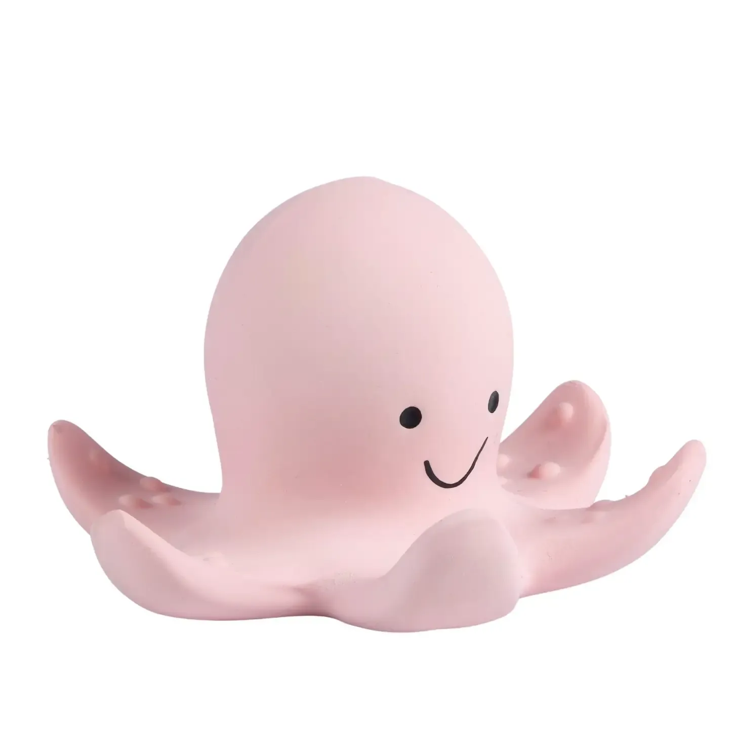 Octopus - Natural Organic Rubber Teether, Rattle and Bath Toy