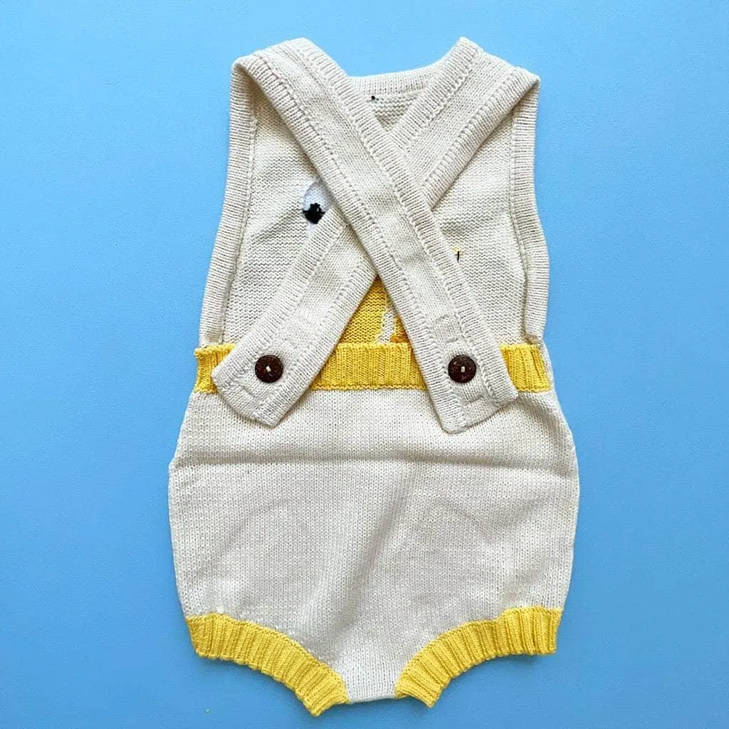 Organic Baby Gift Set | Banana Knit Romper, Lovey, Hat & Toys