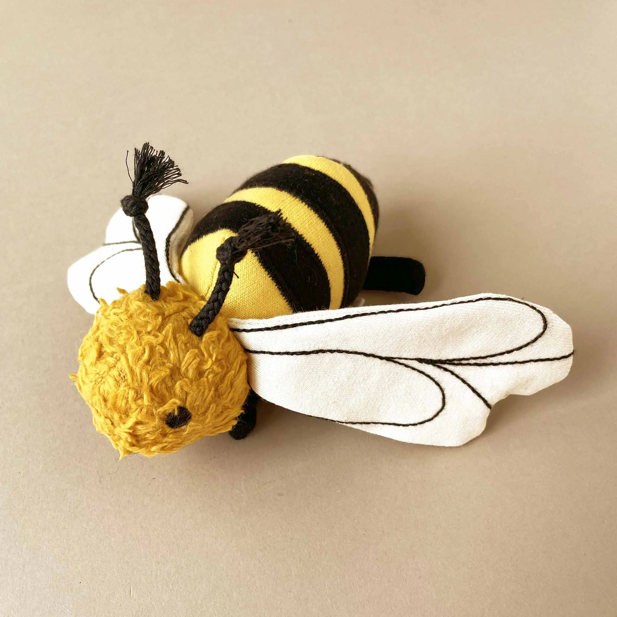 Organic Cotton Bumble Bee Rattle