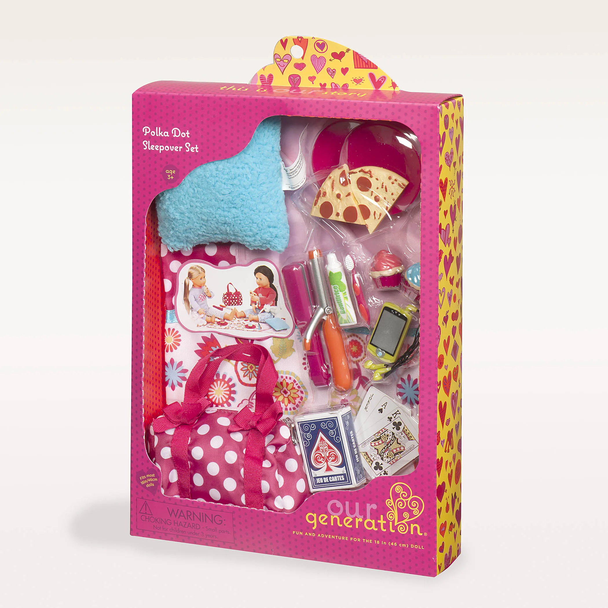 Our Generation Accessory Set Polka Dot Sleepover Set