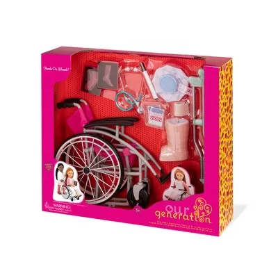Our Generation Heals on Wheels - Wheelchair Accessory Set for 18"  Posable Dolls