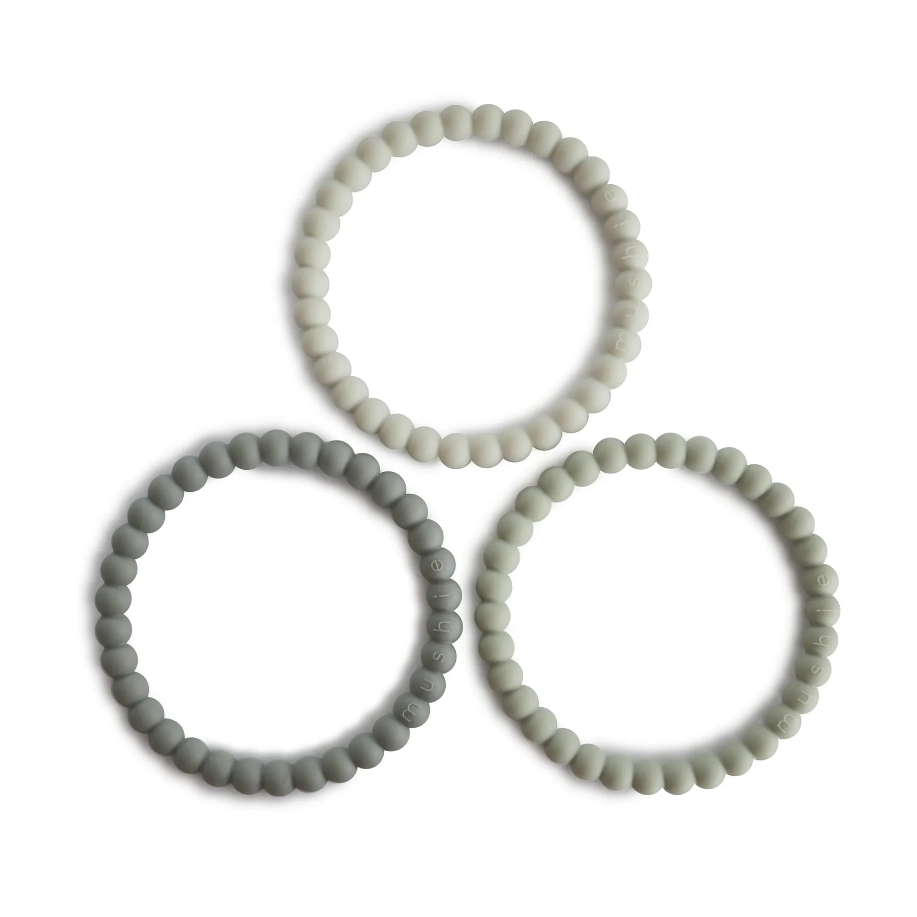 Pearl Teether Bracelet 3 pack- Green Tea/Cool Gray/Sea Salt
