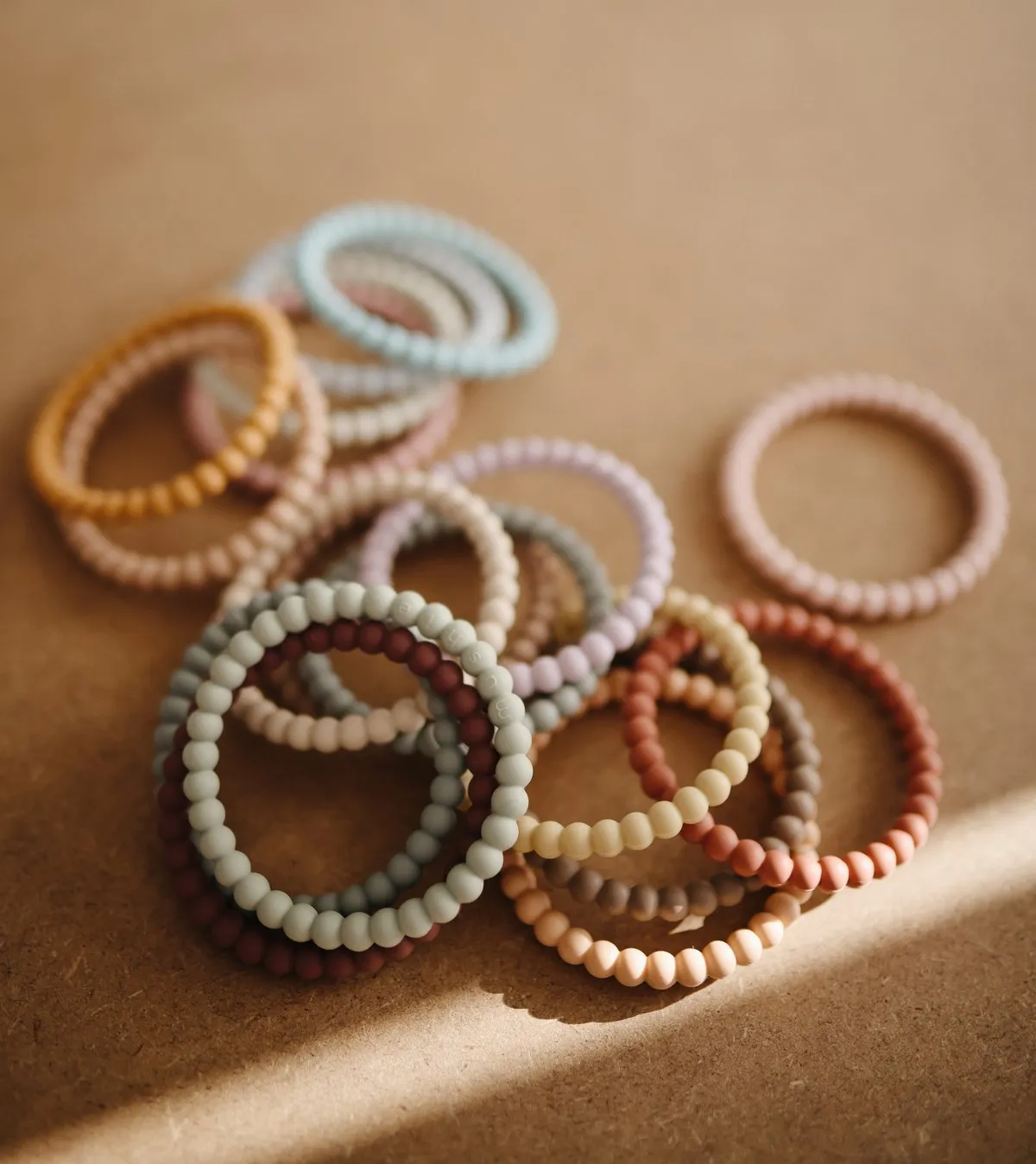 Pearl Teether Bracelet 3 pack- Green Tea/Cool Gray/Sea Salt