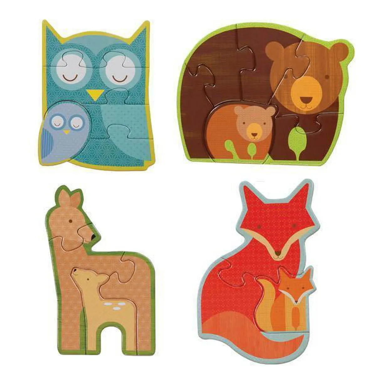 Petit Collage forest babies beginner puzzle