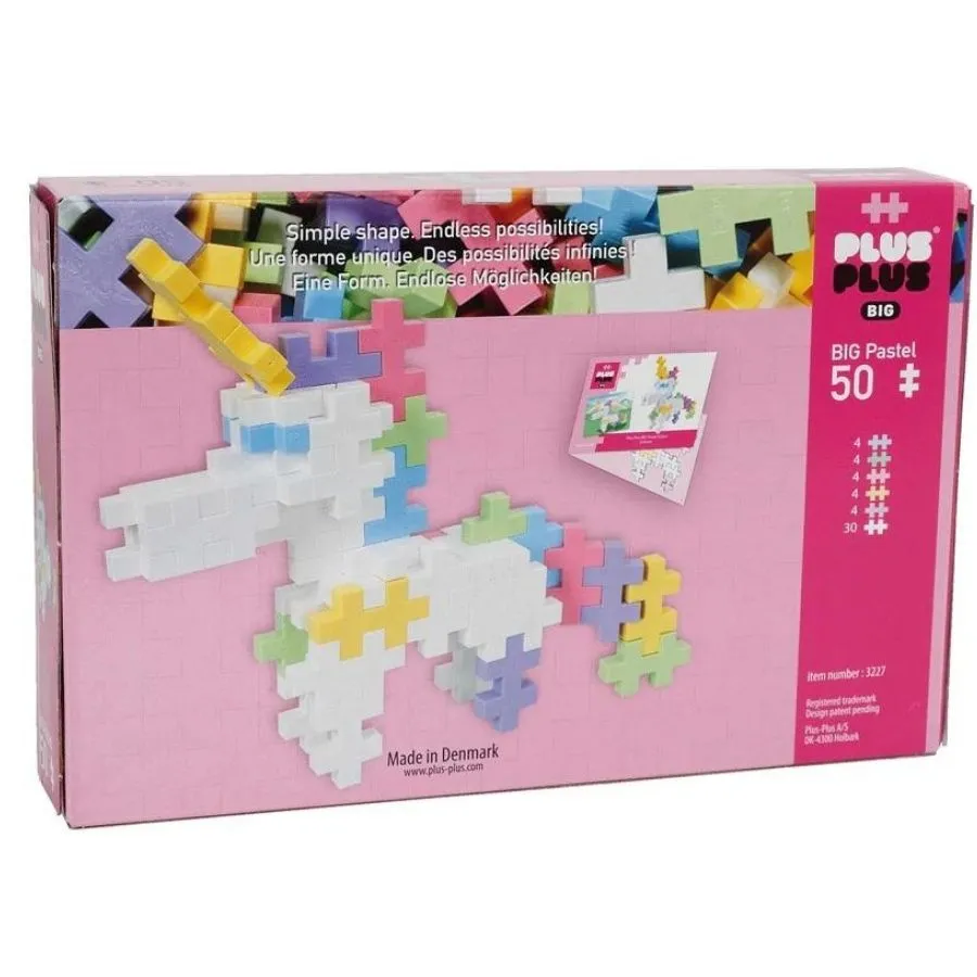 Plus-Plus Blocks - Big Pastel Unicorn 50 Pieces