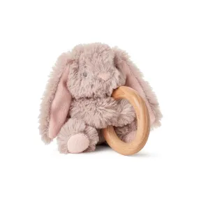 Plush Bunny Wooden Ring Rattle