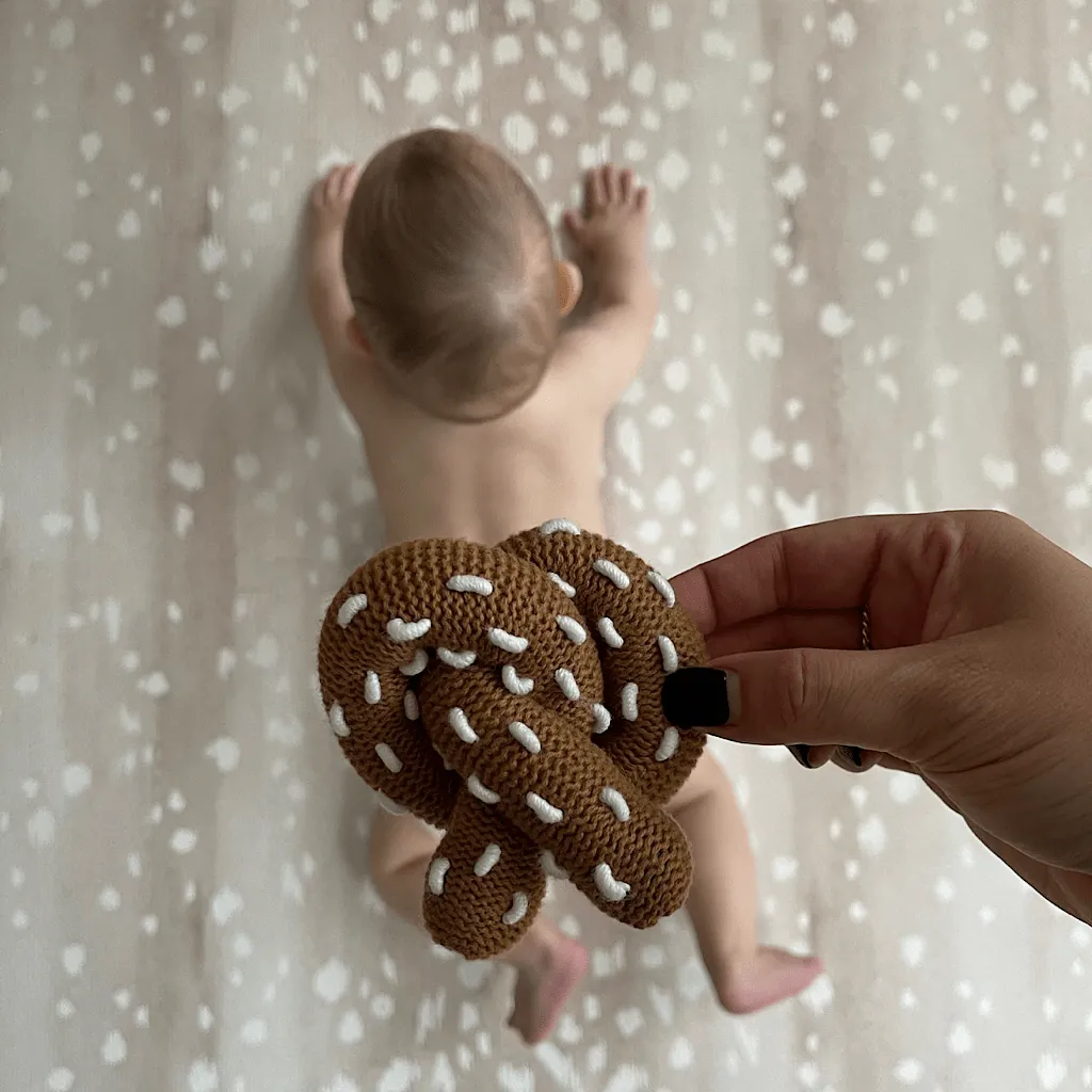 Pretzel Baby Rattle Toy