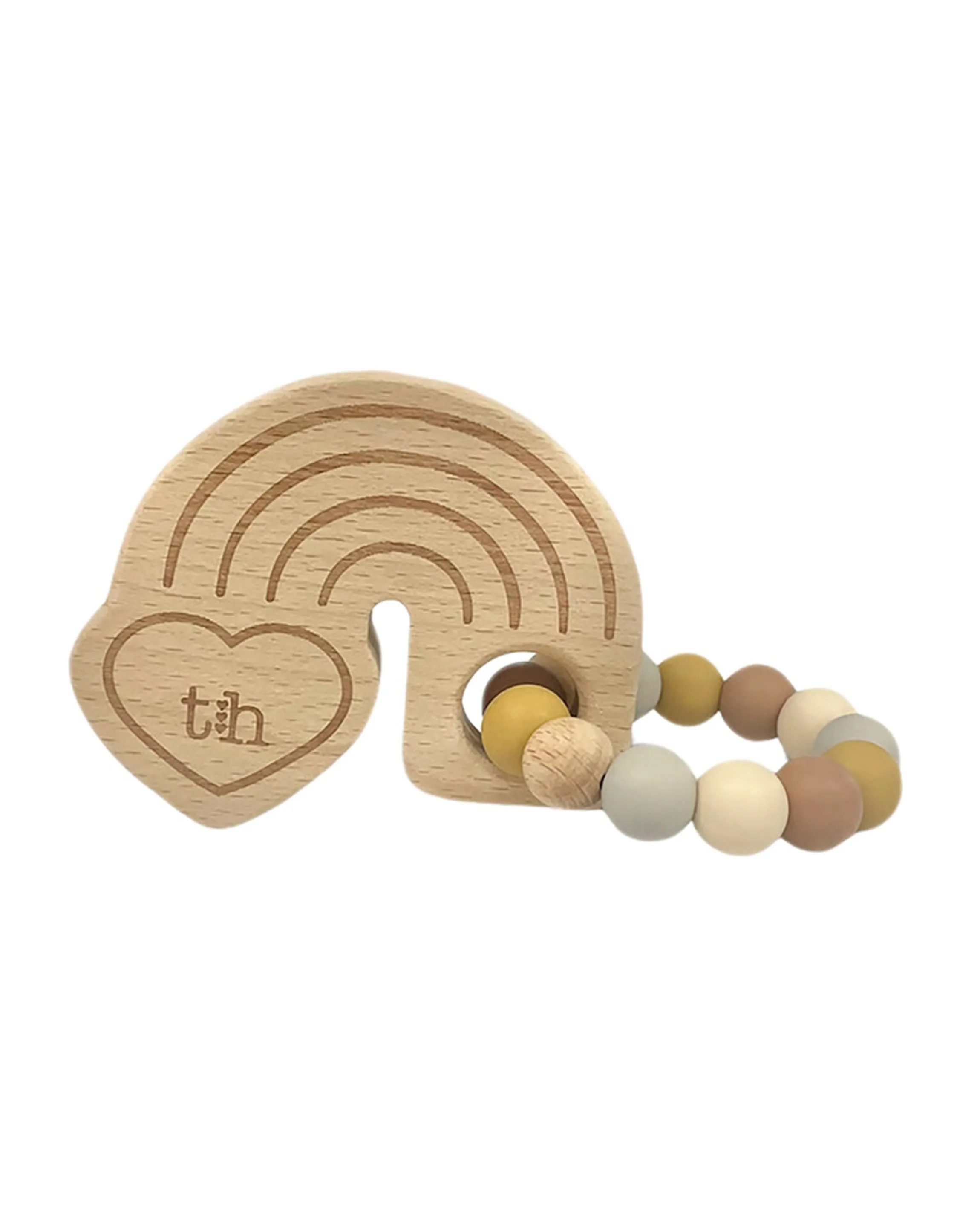 Rainbow Wooden Teether (3 Colors!)