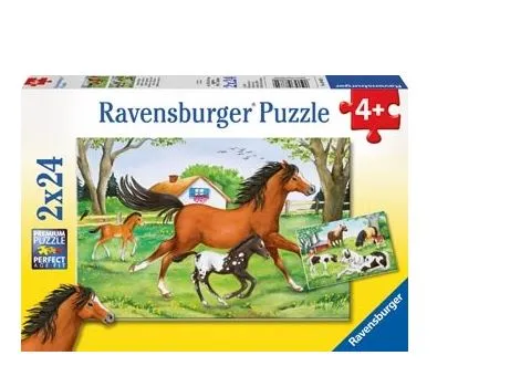 RAVNSBURGER 088829 -  WORLD OF HORSES 2X24 PIECE PUZZLE
