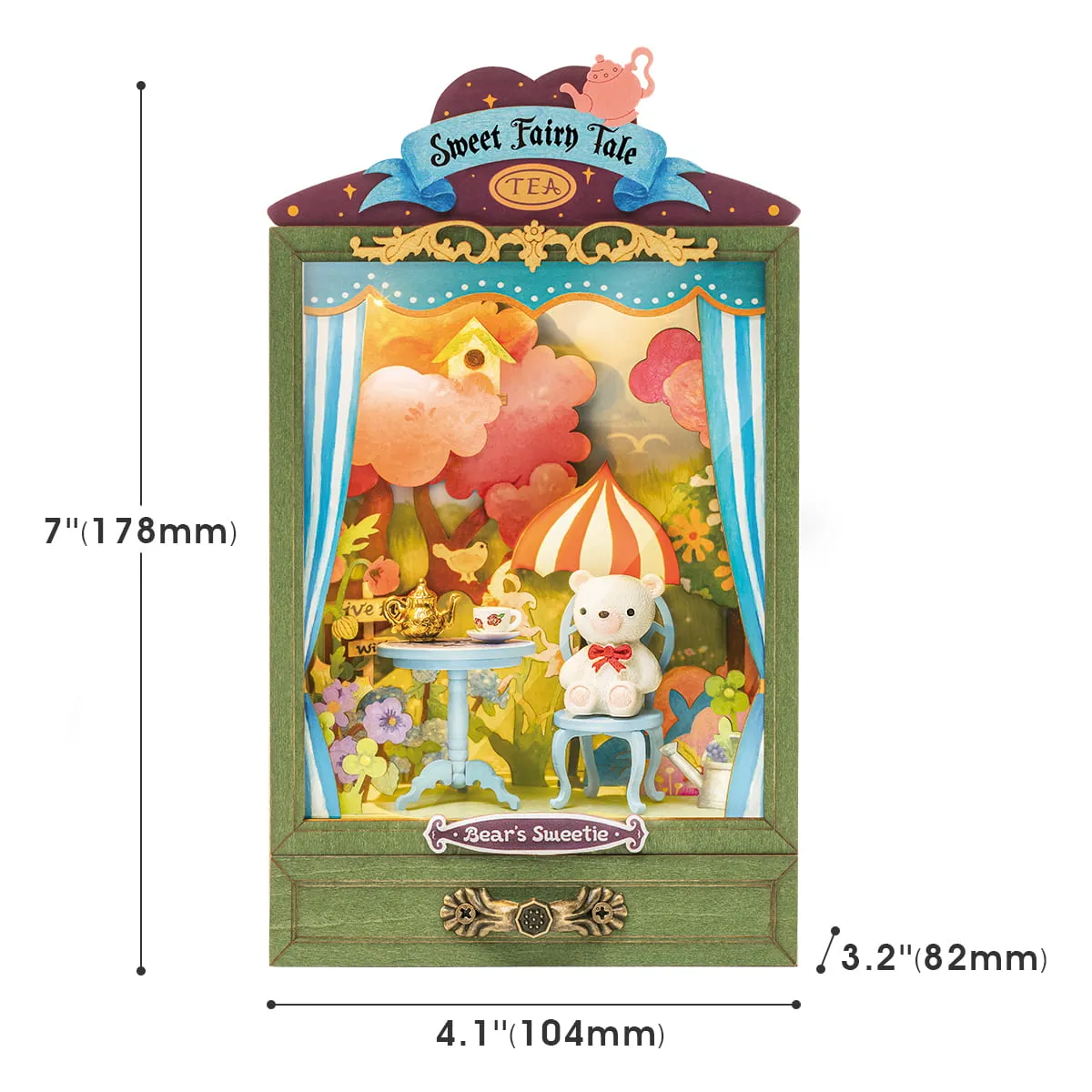 Robotime Rolife Bear’s Sweetie DIY Dollhouse Box Theater DS024