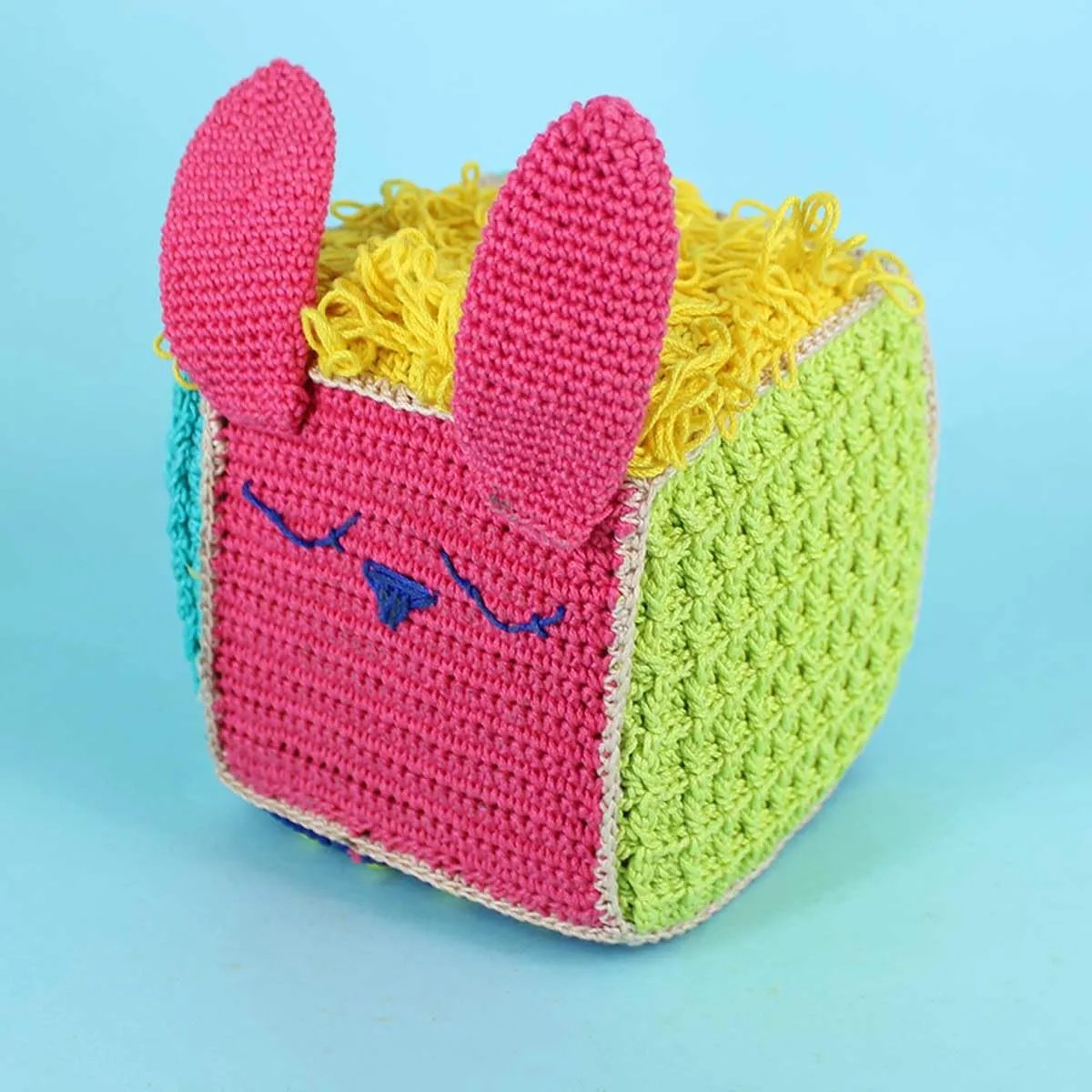 Shumee Crochet Sensory Cube for Babies (0-2 Ys) | Activity Handmade Cube Toy for Babies Toddlers, Boys, Girls, Sensory & Imaginative Plush Toy | Educational & Learning Baby Toys, Multi