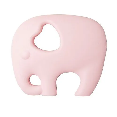 Silicone Teething Elephant - Light Pink