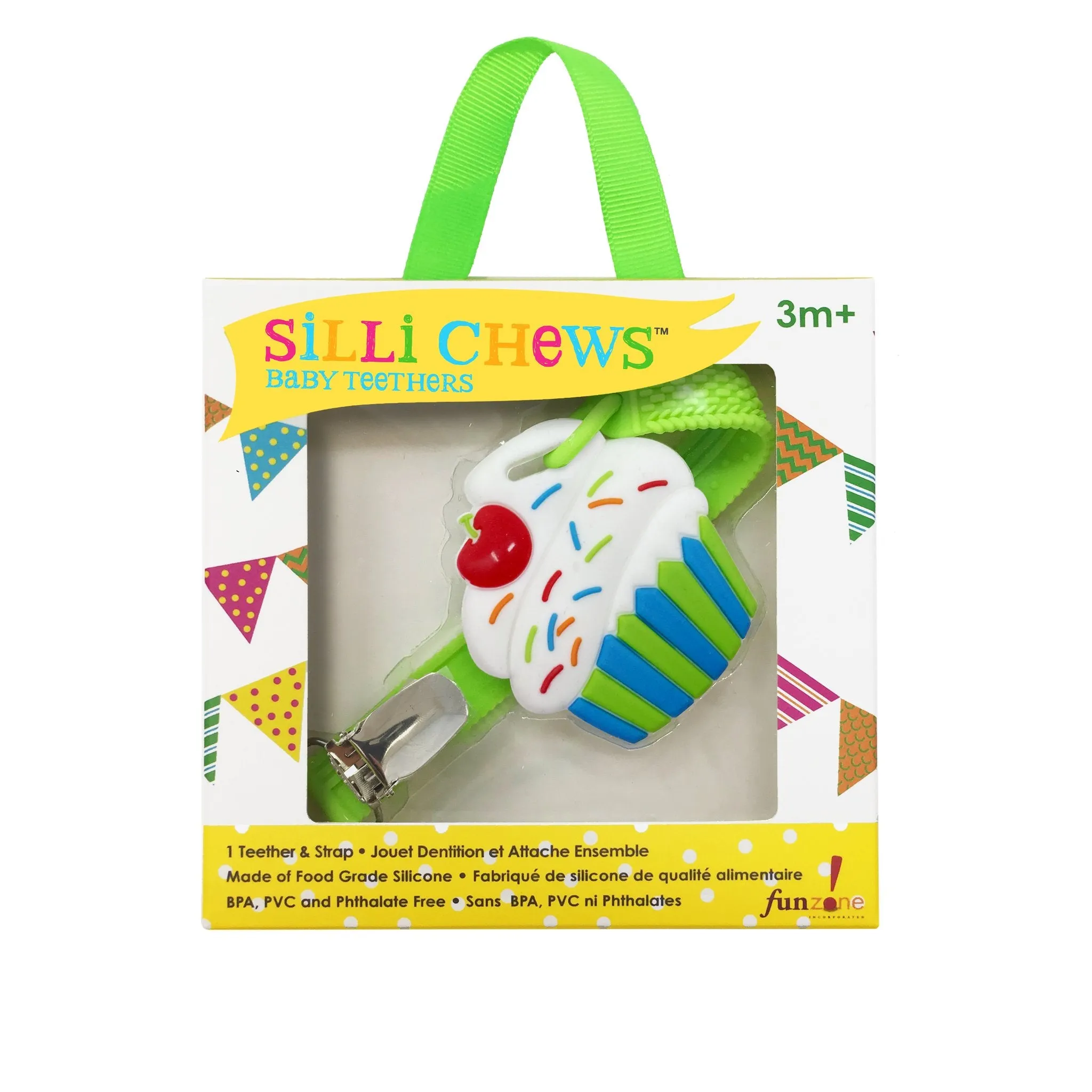 Silli Chews Mini Cupcake Teether & Strap Set