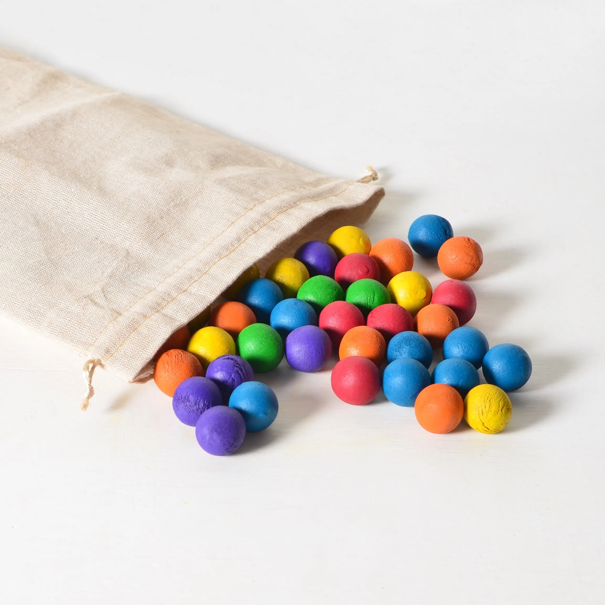 Small Wooden Marbles 20 mm 36 pieces - Value Grade