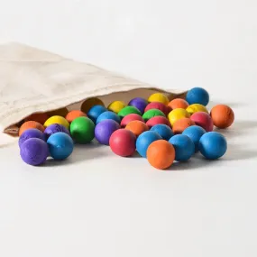 Small Wooden Marbles 20 mm 36 pieces - Value Grade