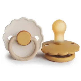 Soother - Pacifier - Daisy - 100% Natural Rubber - Size 1 - Set Of 2
