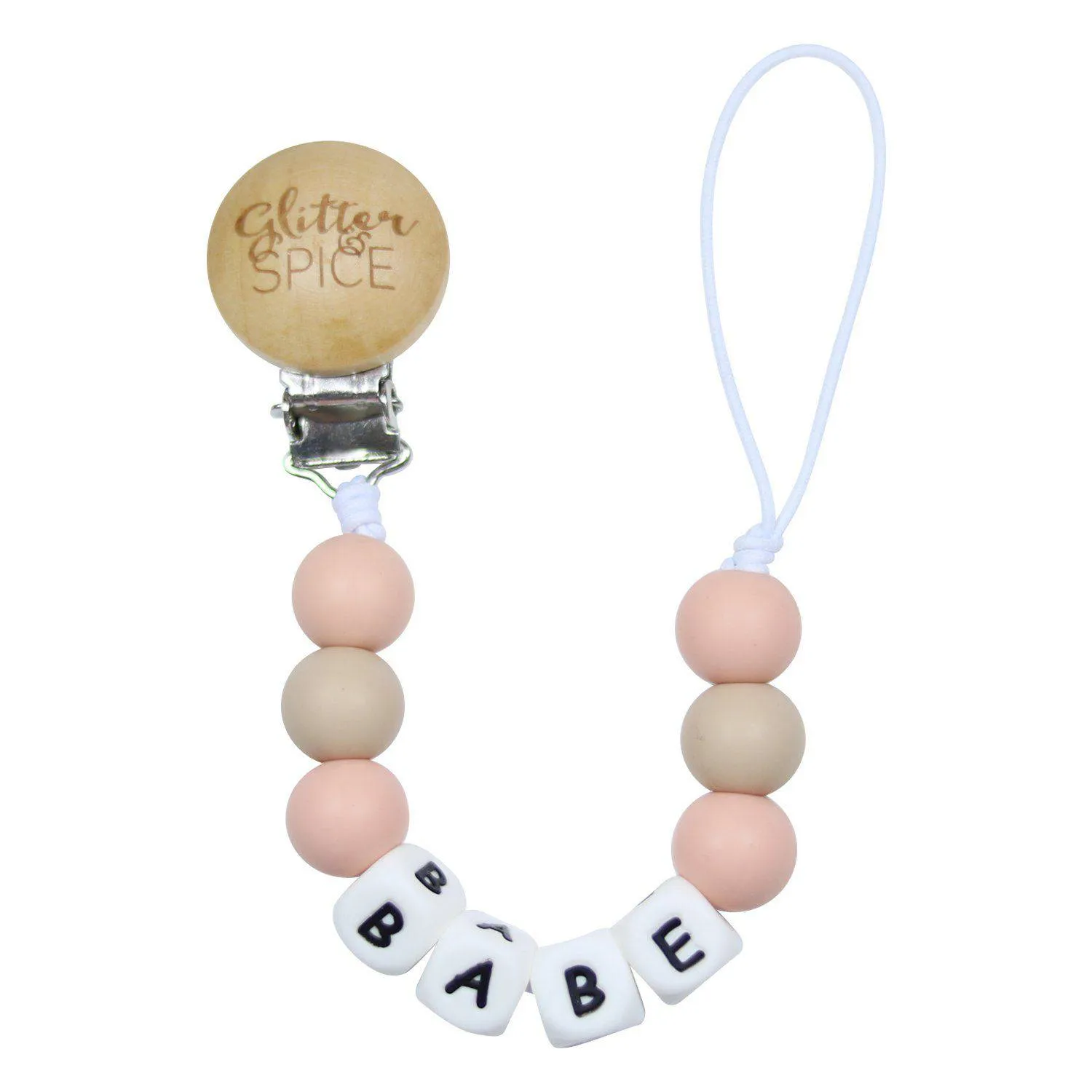 Statement Pacifier Clip - BABE