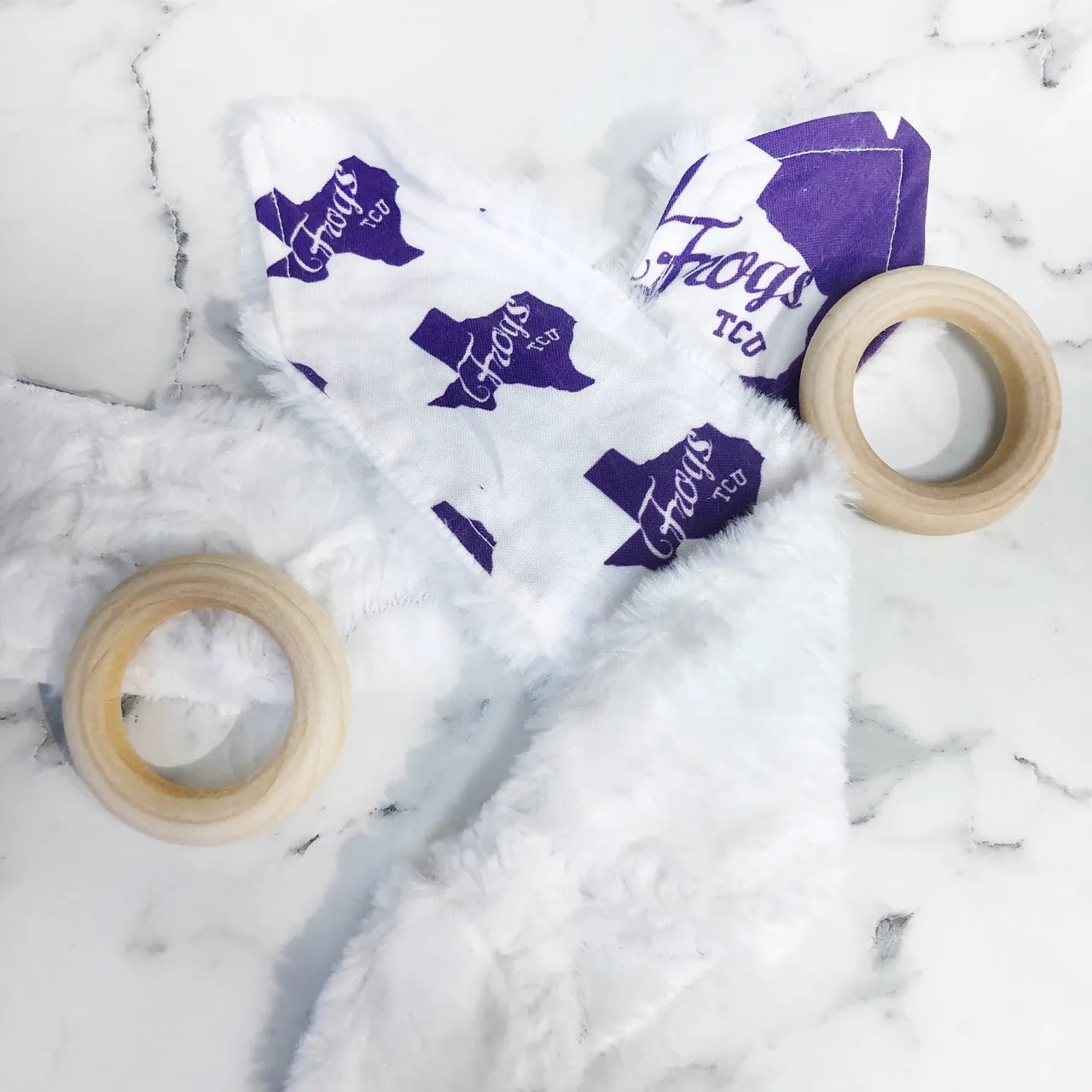 TCU Texas Teether - Purple & White