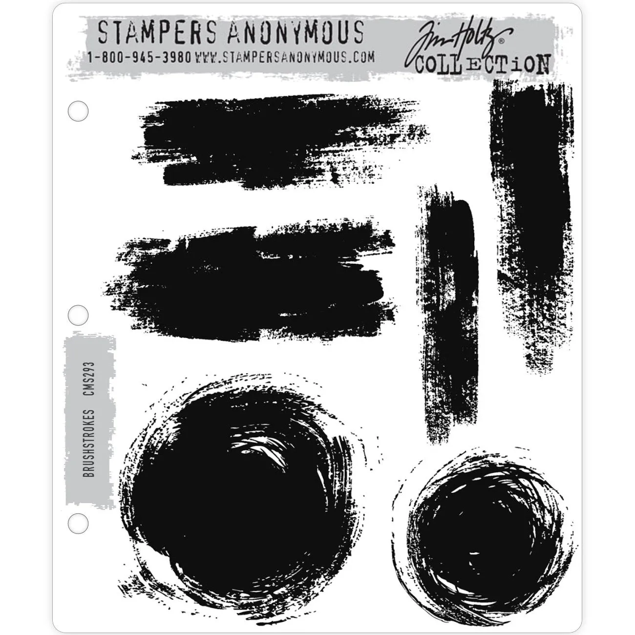 Tim Holtz Cling Stamps - BrushStrokes