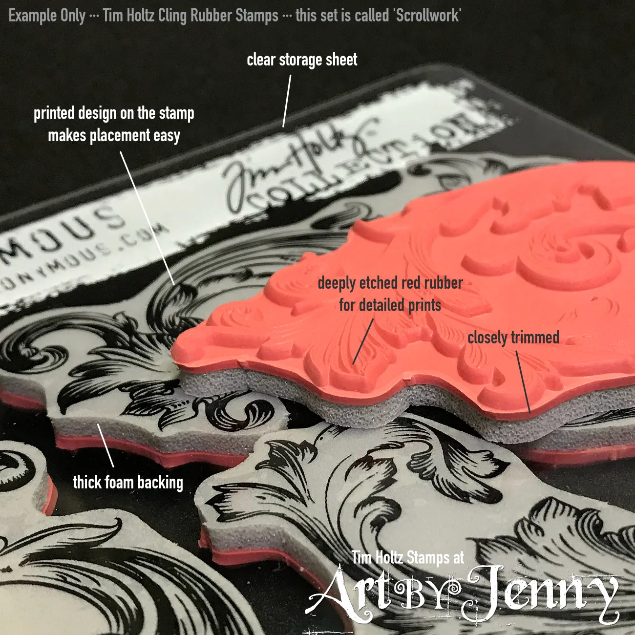 Tim Holtz Cling Stamps - BrushStrokes