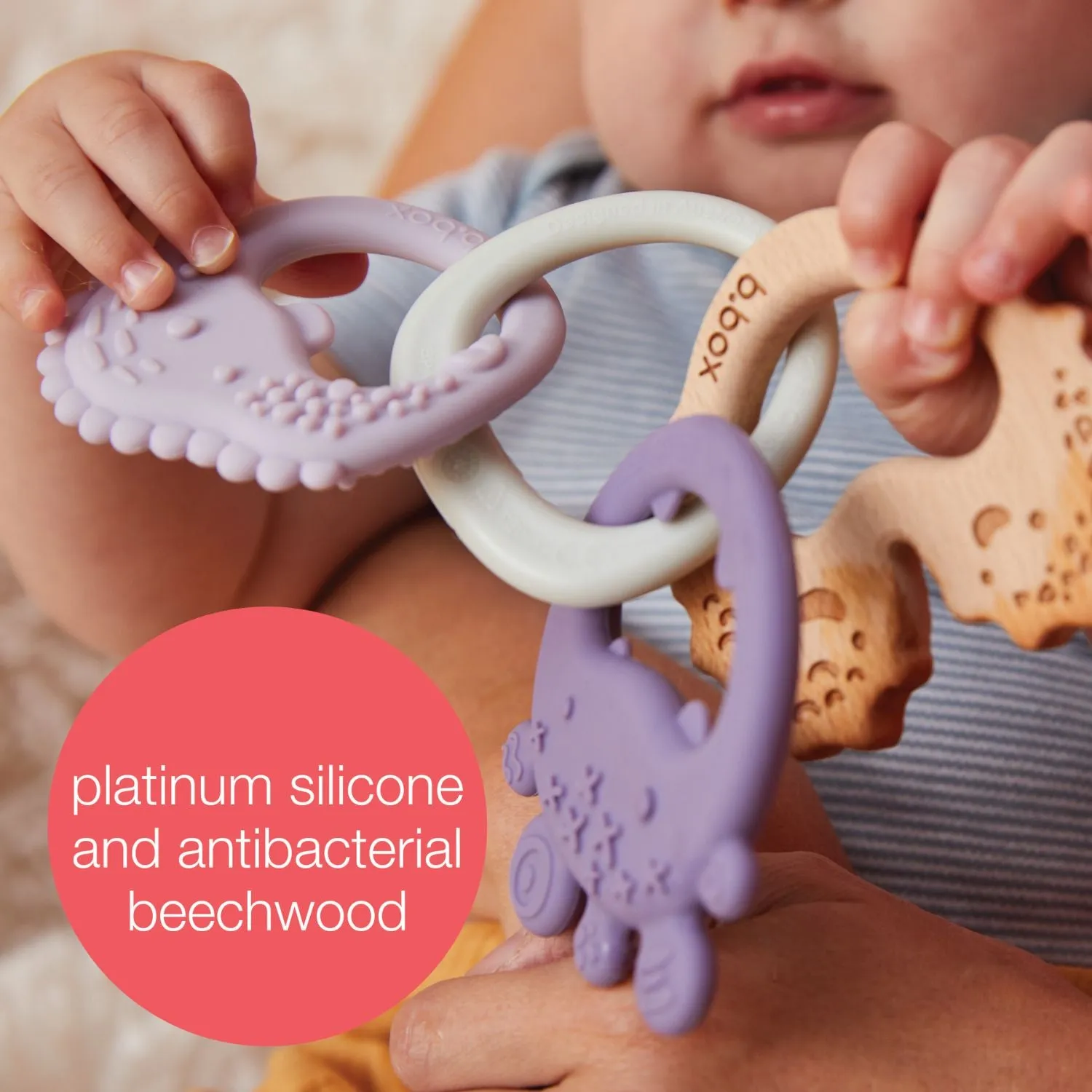 Trio Teether Lullaby Blue
