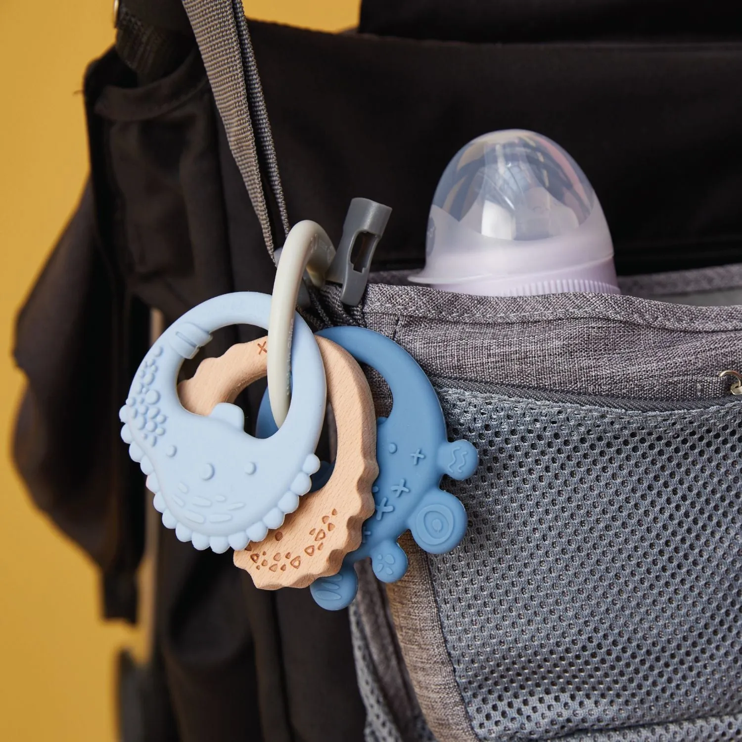Trio Teether Lullaby Blue