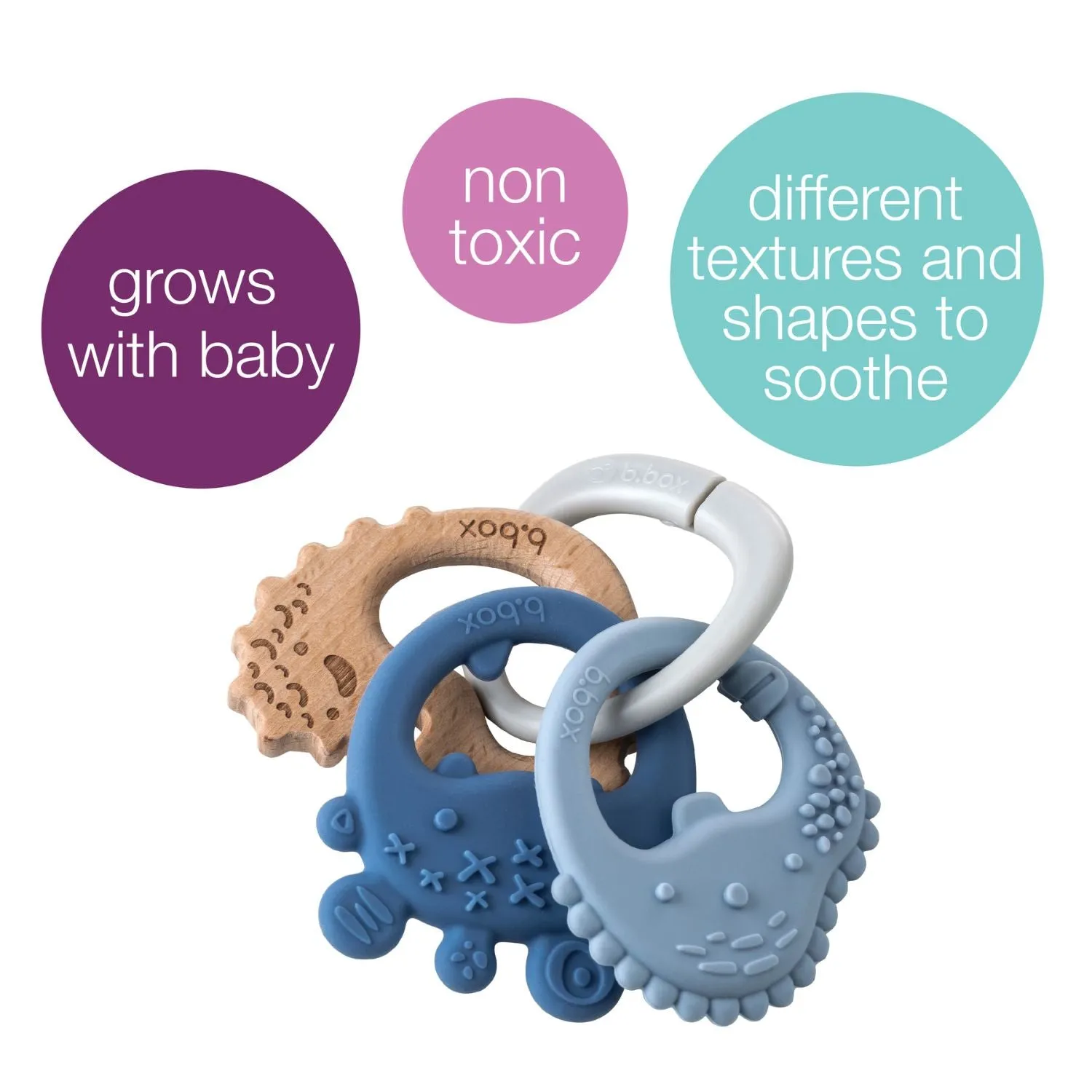 Trio Teether Lullaby Blue