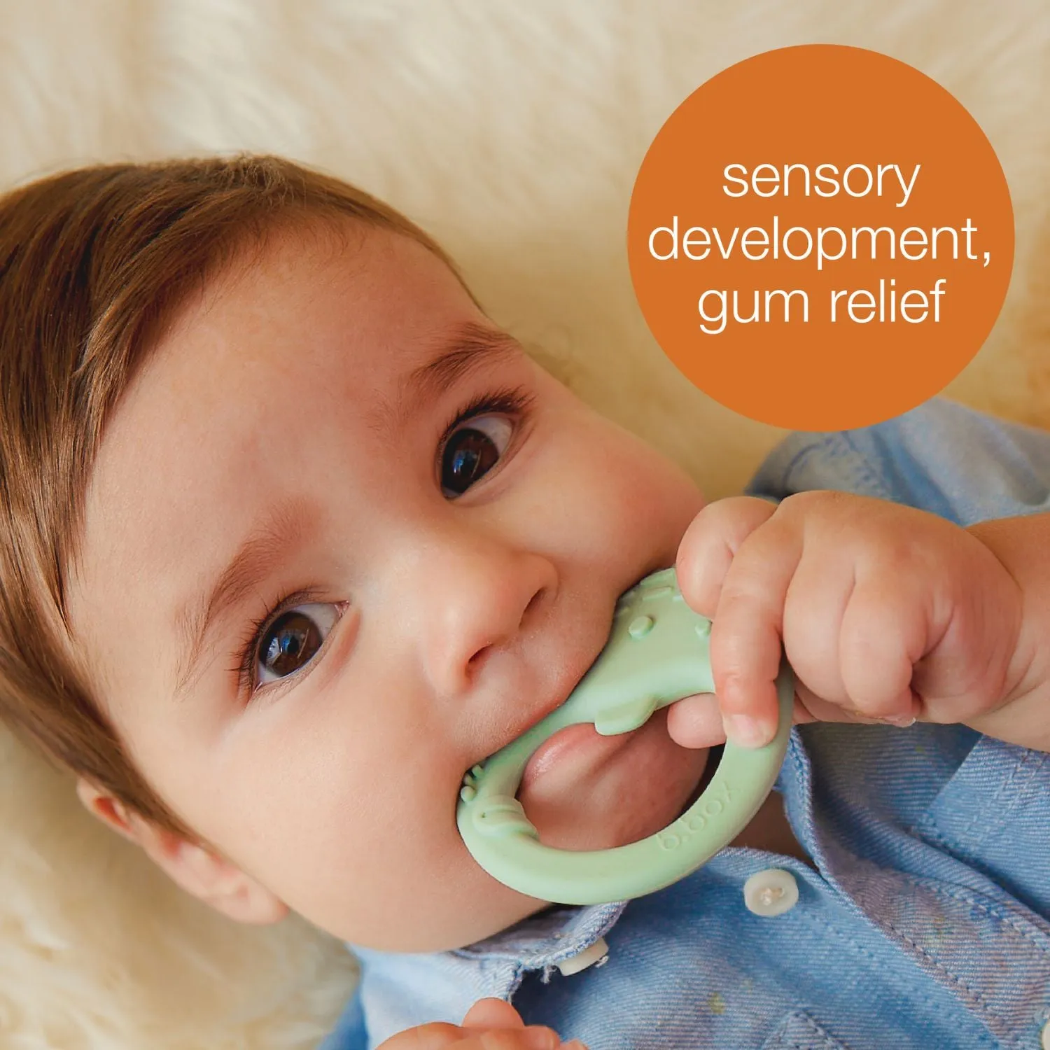 Trio Teether Lullaby Blue