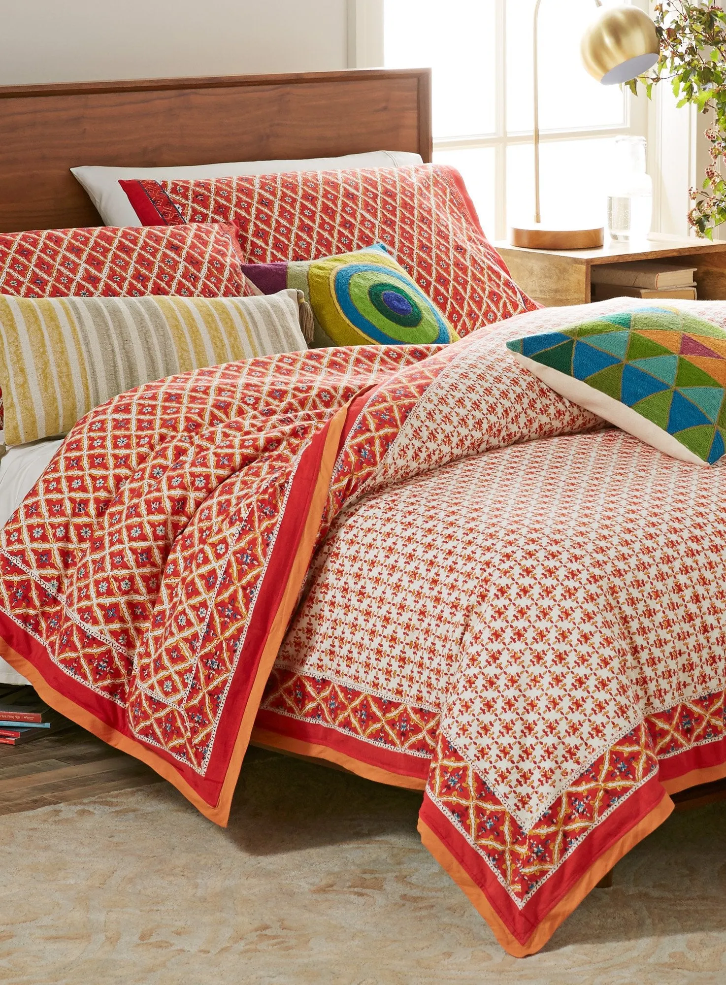 Windowpane Reversible Duvet Cover