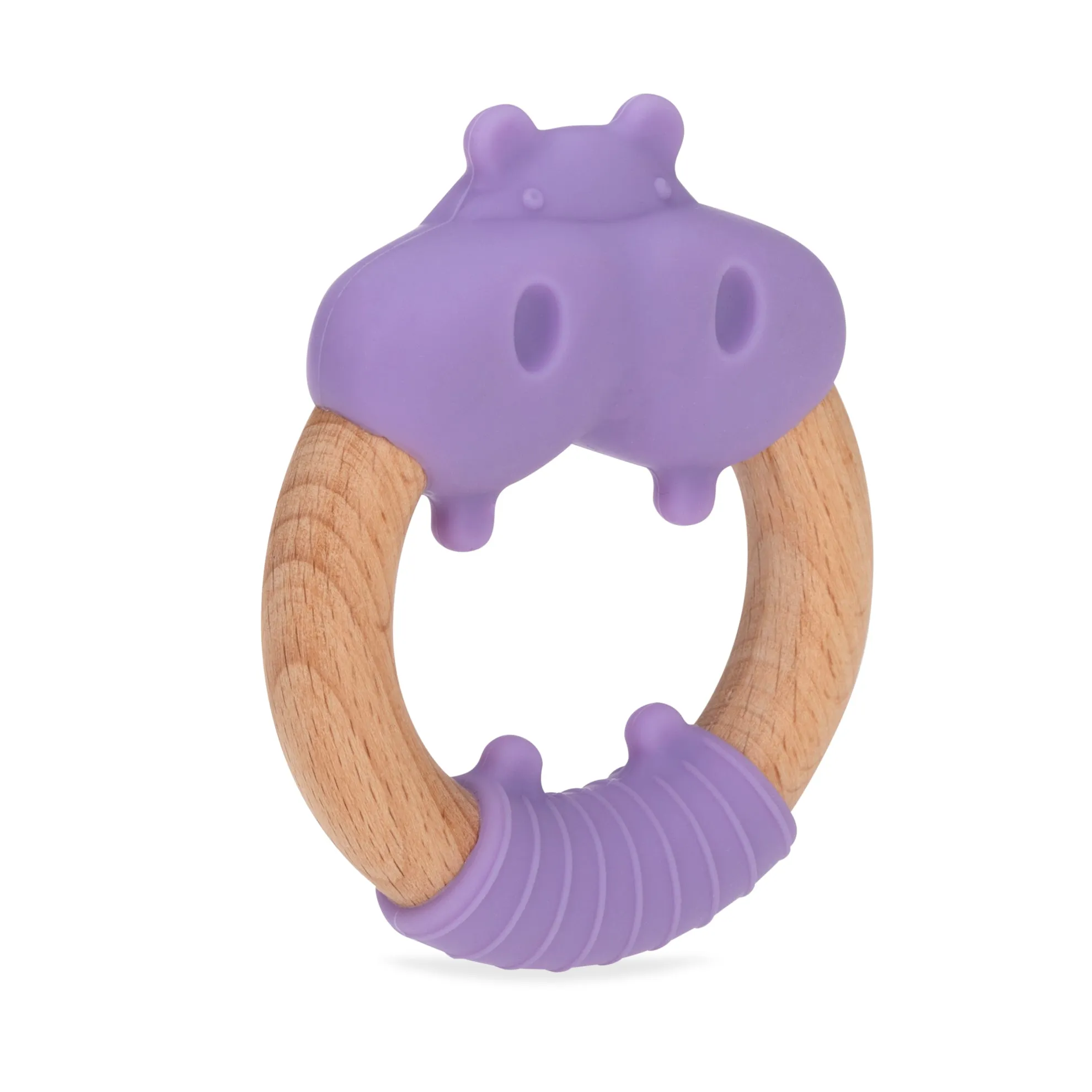Wood and Silicone Natural Teether Loop
