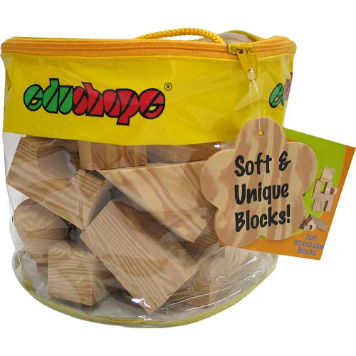 Wood-Like Soft Blocks - Set Of 30