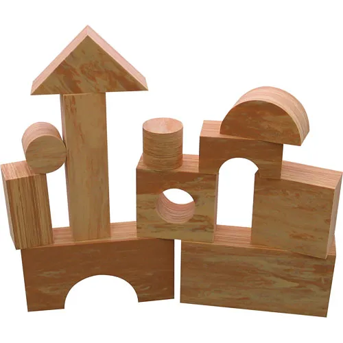Wood-Like Soft Blocks - Set Of 30