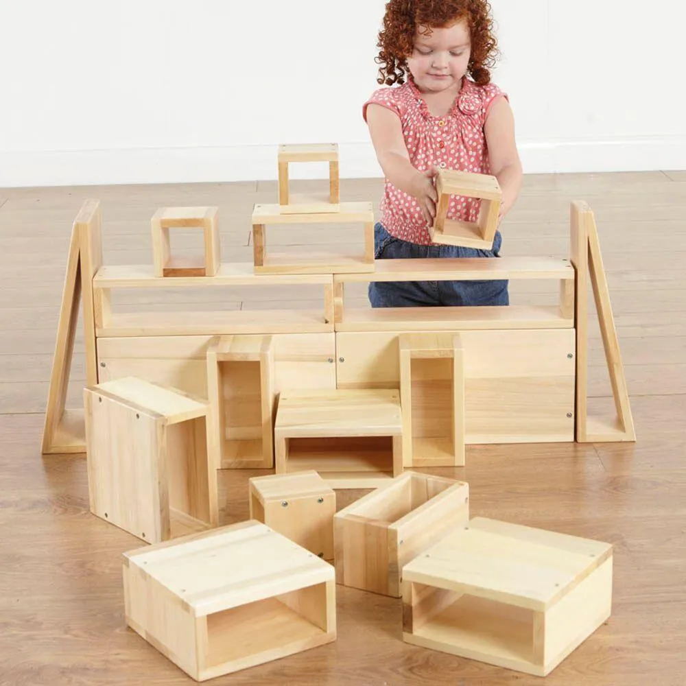 Wooden Hollow Blocks 40pk